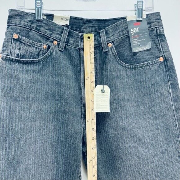 Levi’s 501 ‘81 Jeans Size 30x29 Women’s A High Rise Tapered Leg Black New - Picture 5 of 10